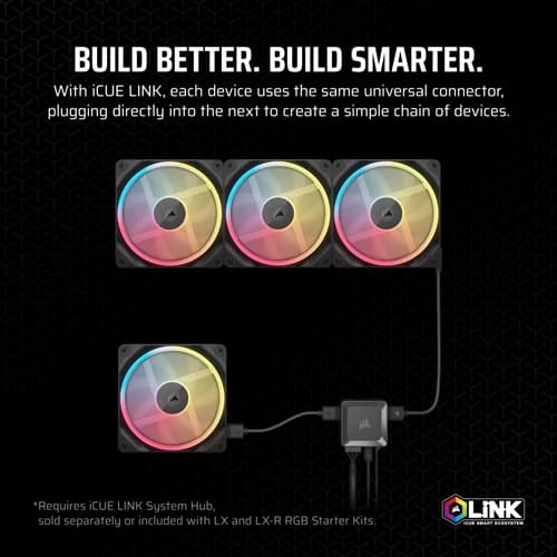 CORSAIR iCUE LINK LX120-R RGB Expansion Single Pack Cabinet Fan